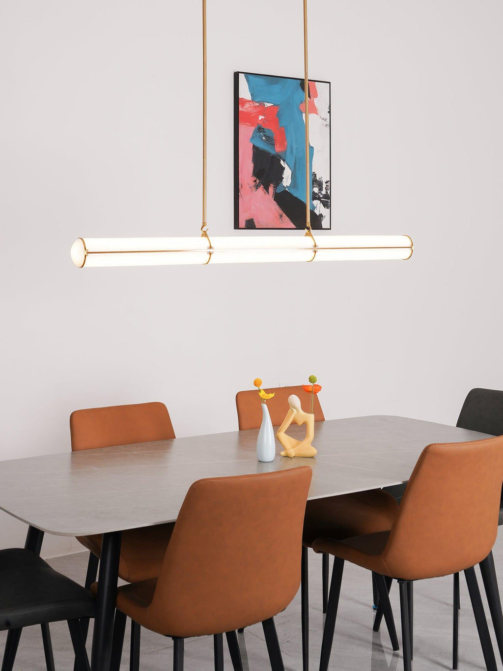 Lampada a sospensione Lustra Endless — sezioni cilindriche, 48W