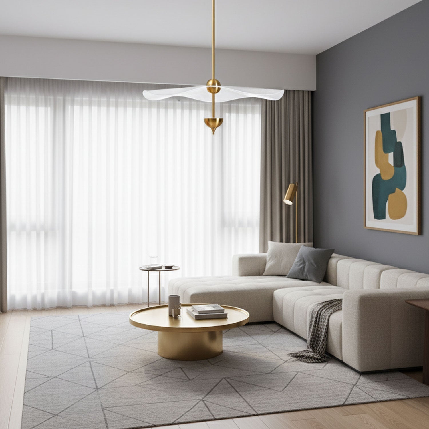 Artisan Form Envolee Double Biscuit Pendant Light