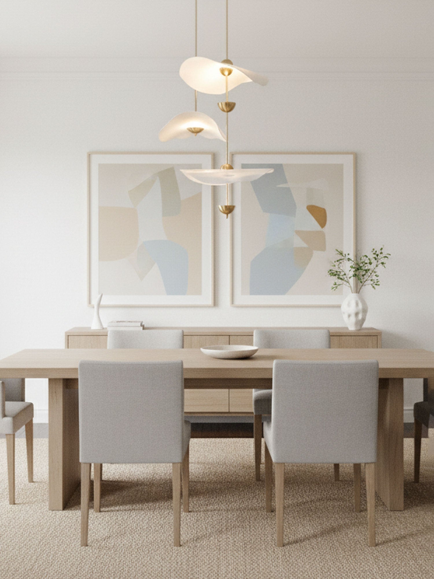 Artisan Form Envolee Double Biscuit Pendant Light