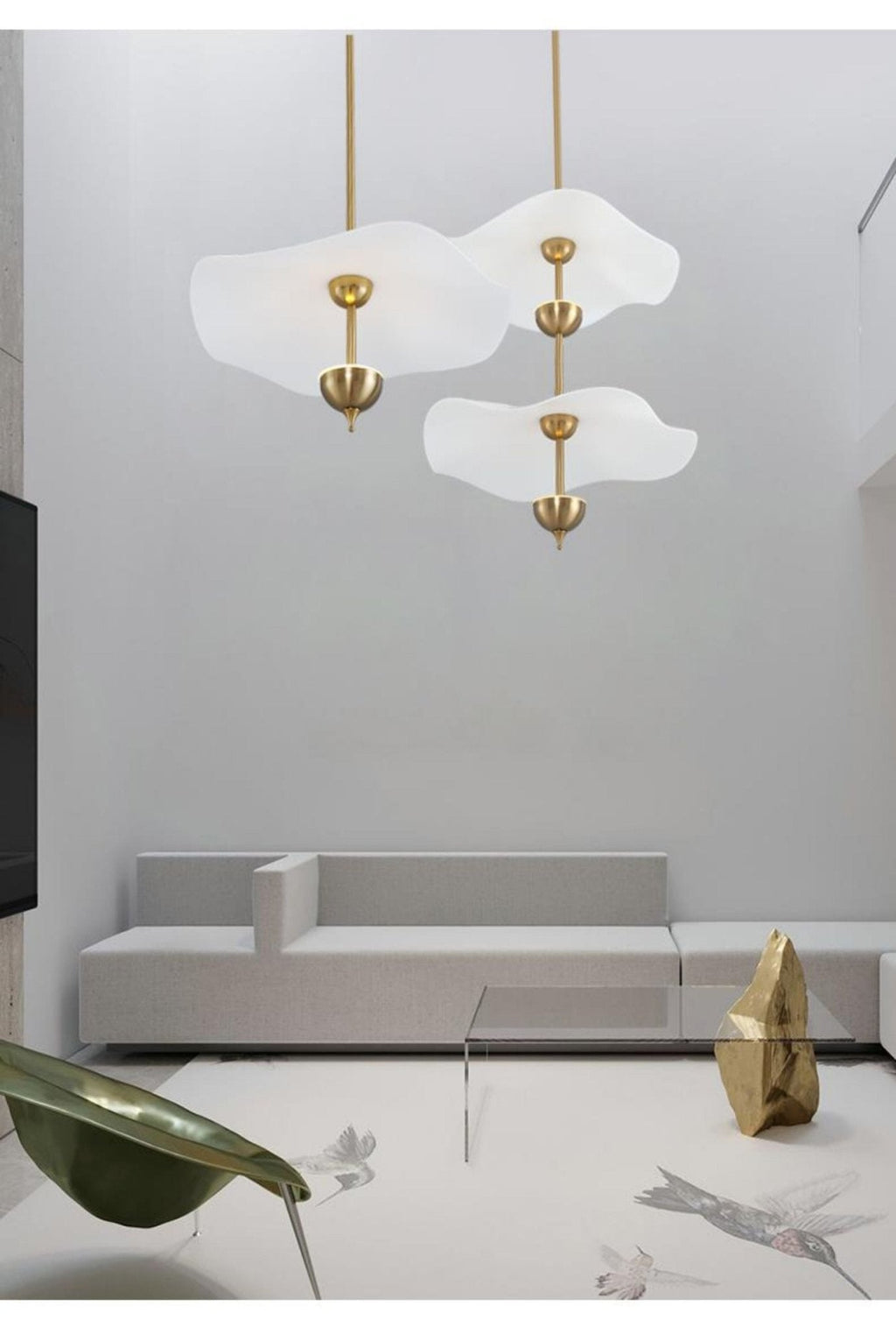 Artisan Form Envolee Double Biscuit Pendant Light