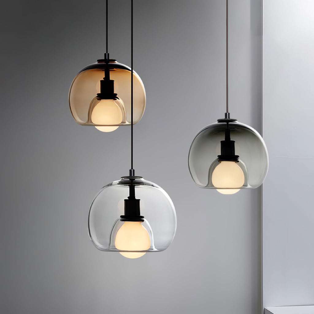 Eres Inverted Orb Pendant Light, 25cm Diameter