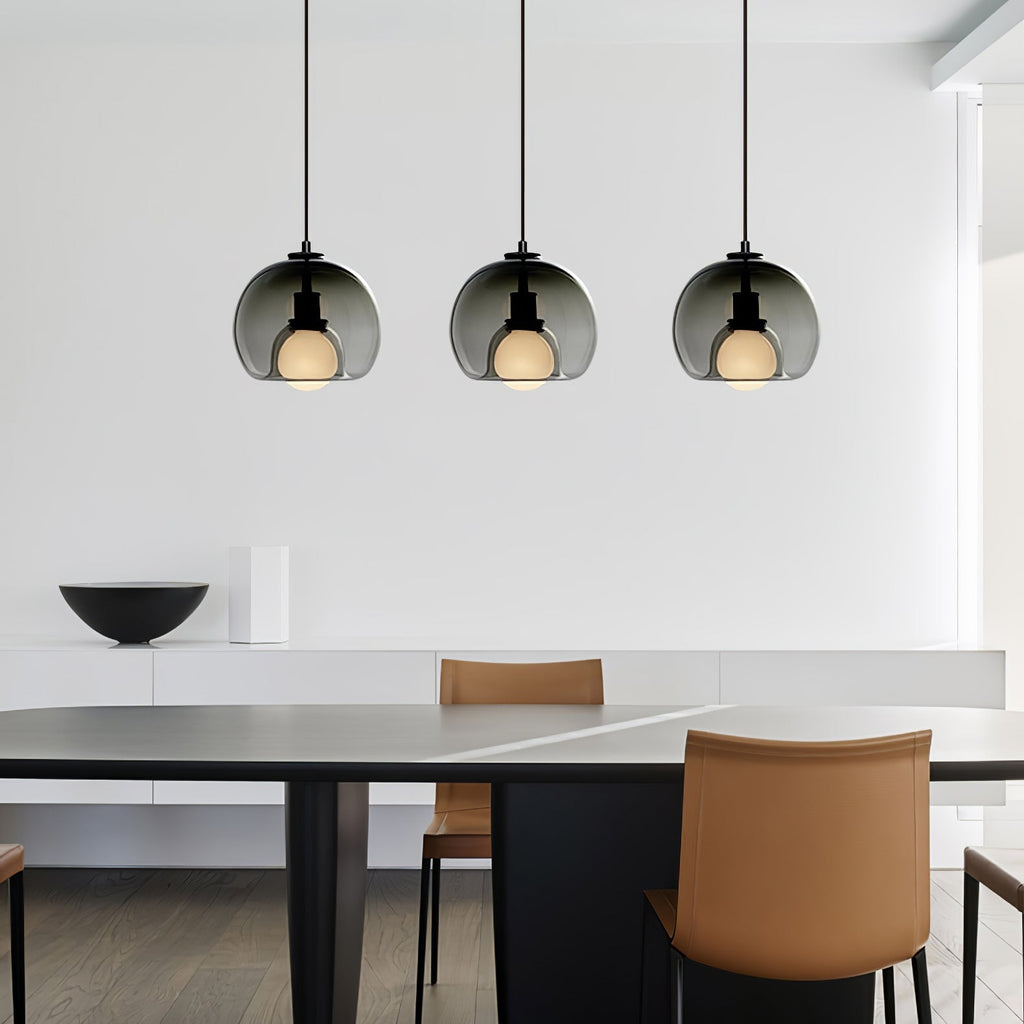 Eres Inverted Orb Pendant Light, 25cm Diameter