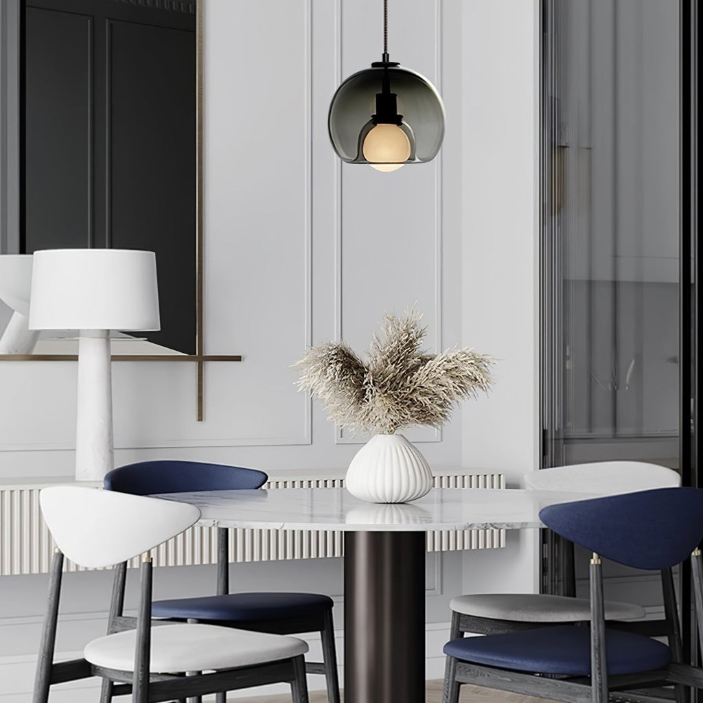 Eres Inverted Orb Pendant Light, 25cm Diameter