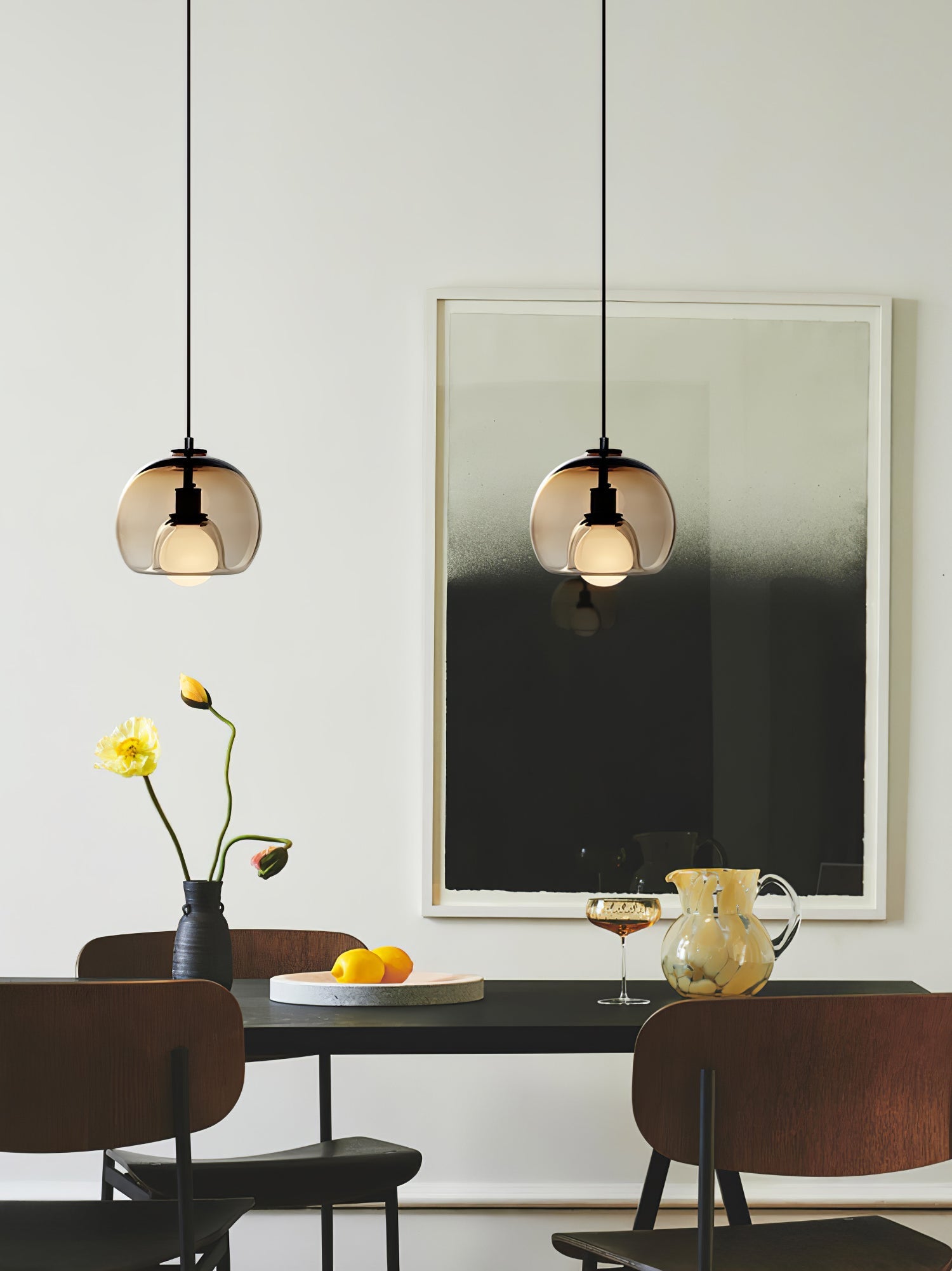 Eres Inverted Orb Pendant Light, 25cm Diameter
