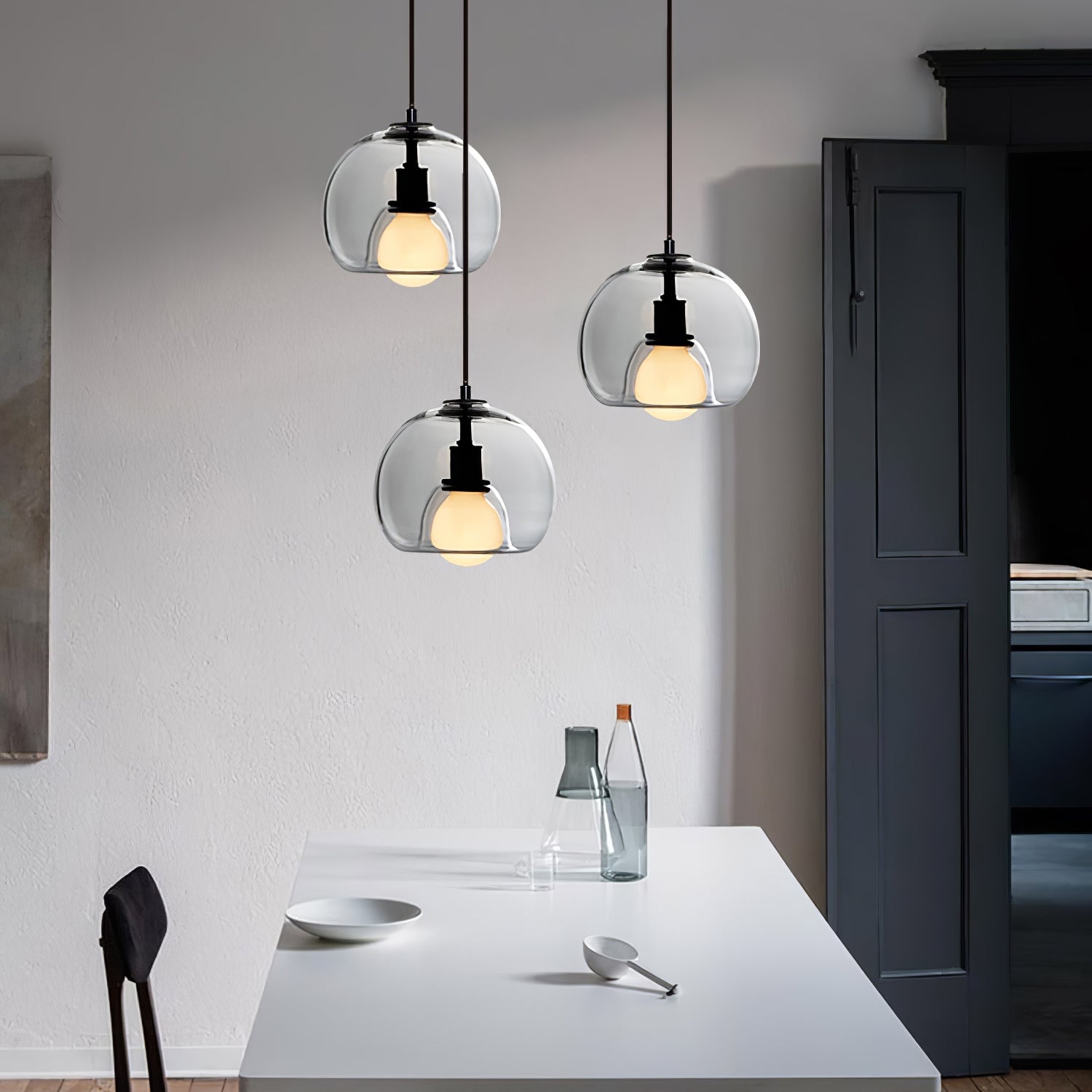 Eres Inverted Orb Pendant Light, 25cm Diameter