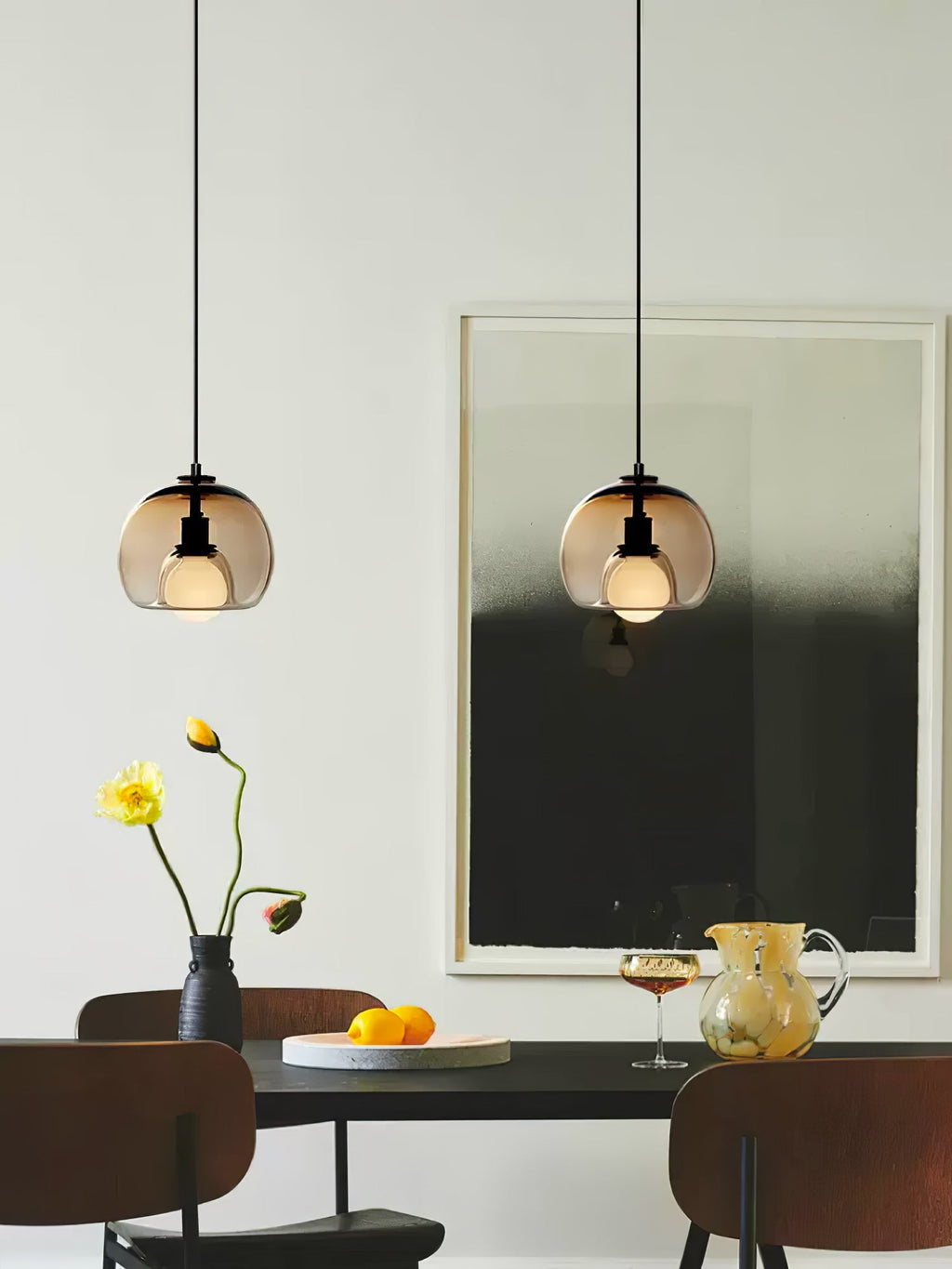 Eres Inverted Orb Pendant Light, 25cm Diameter