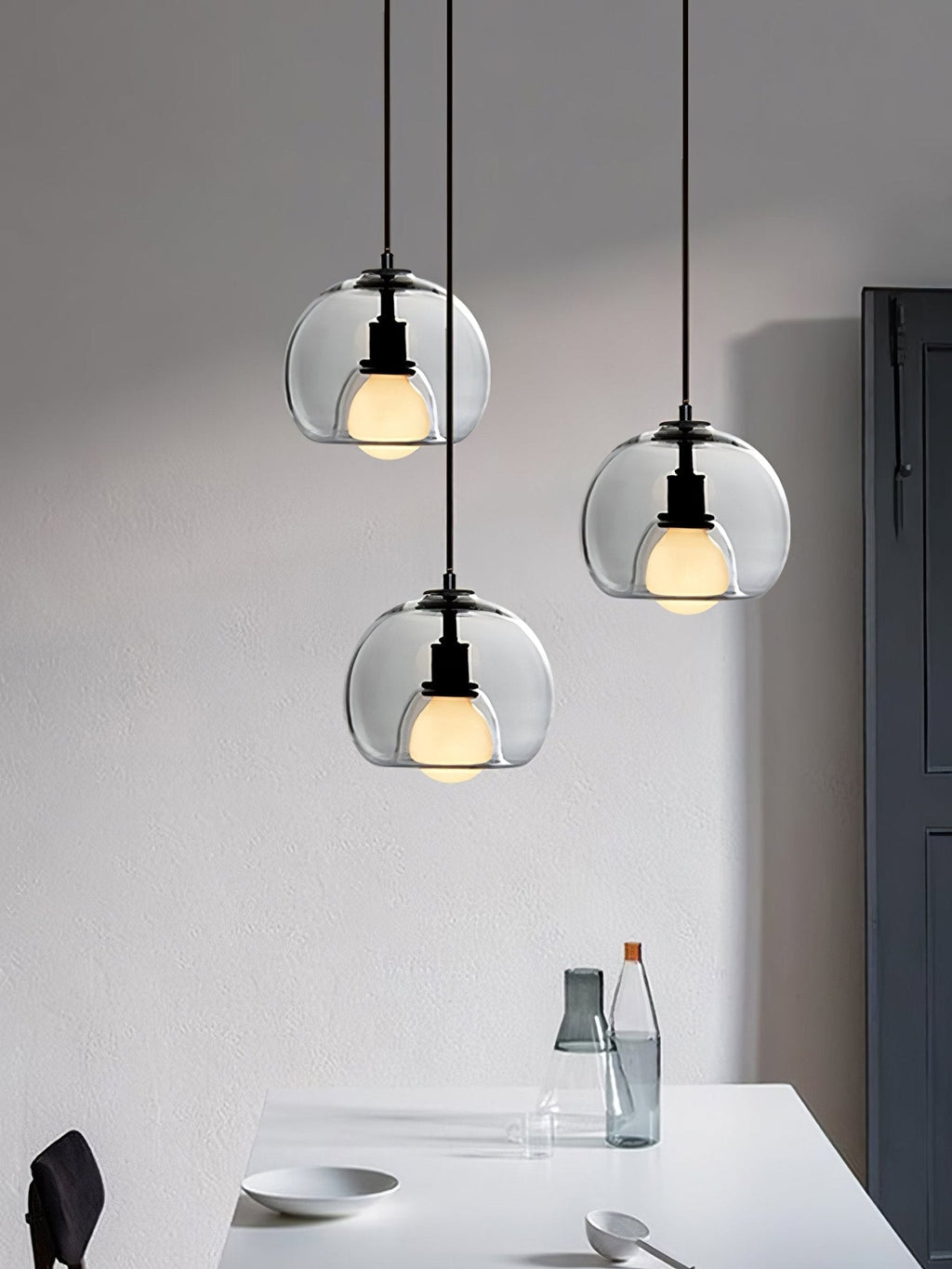 Eres Inverted Orb Pendant Light, 25cm Diameter