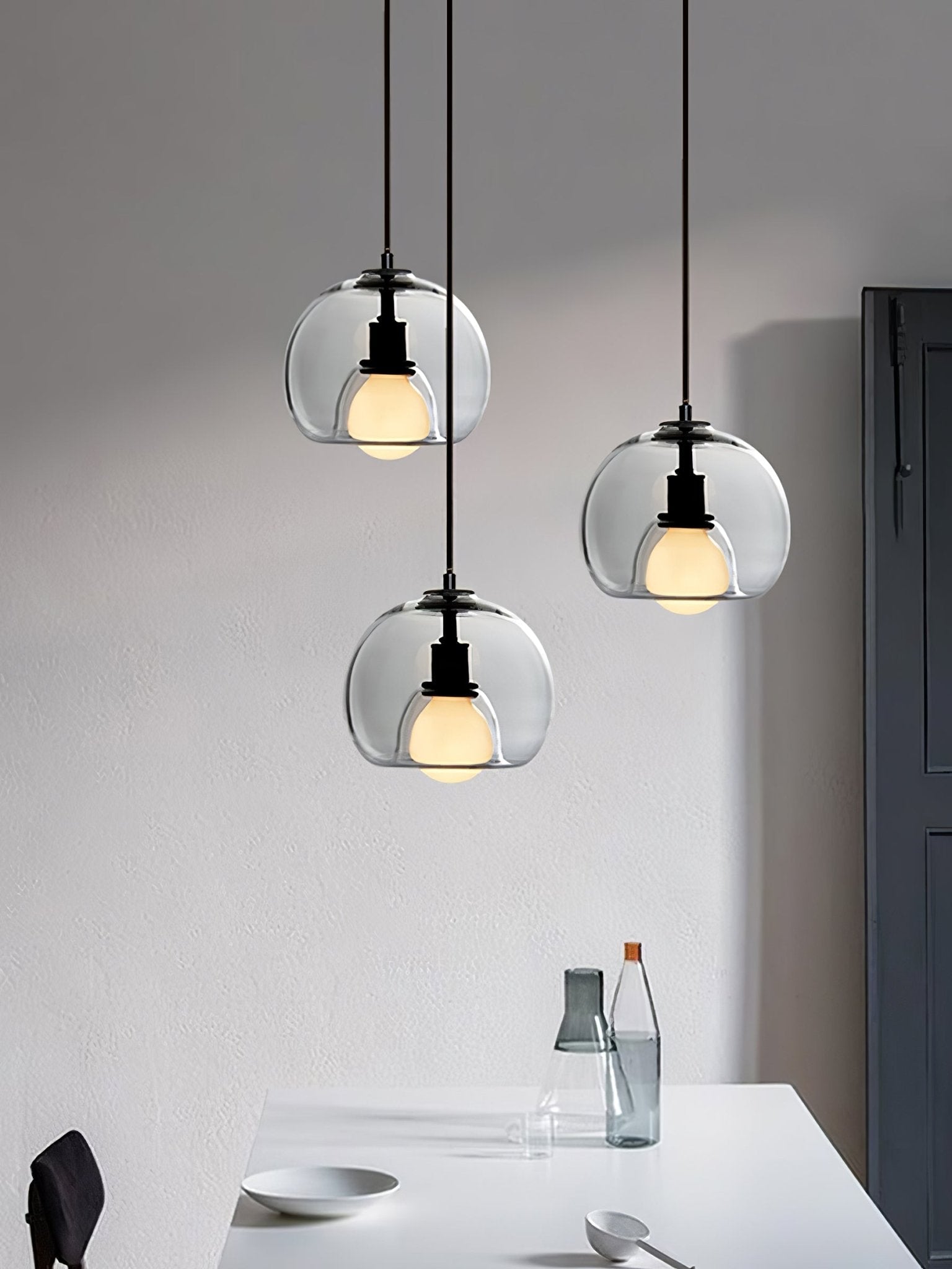 Eres Inverted Orb Pendant Light, 25cm Diameter