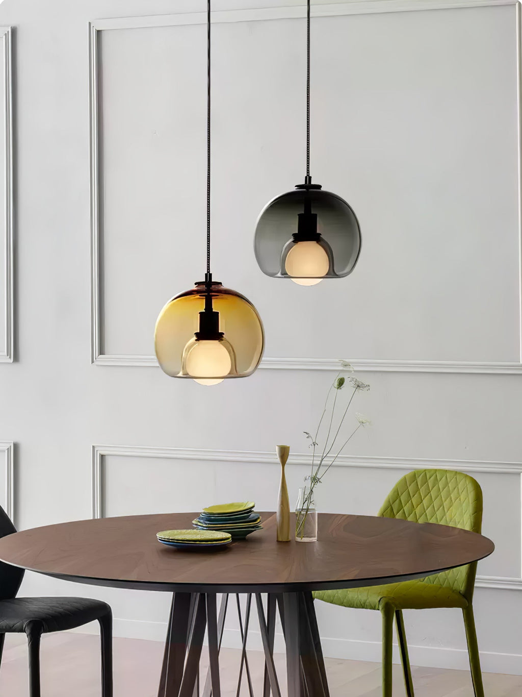 Eres Inverted Orb Pendant Light, 25cm Diameter