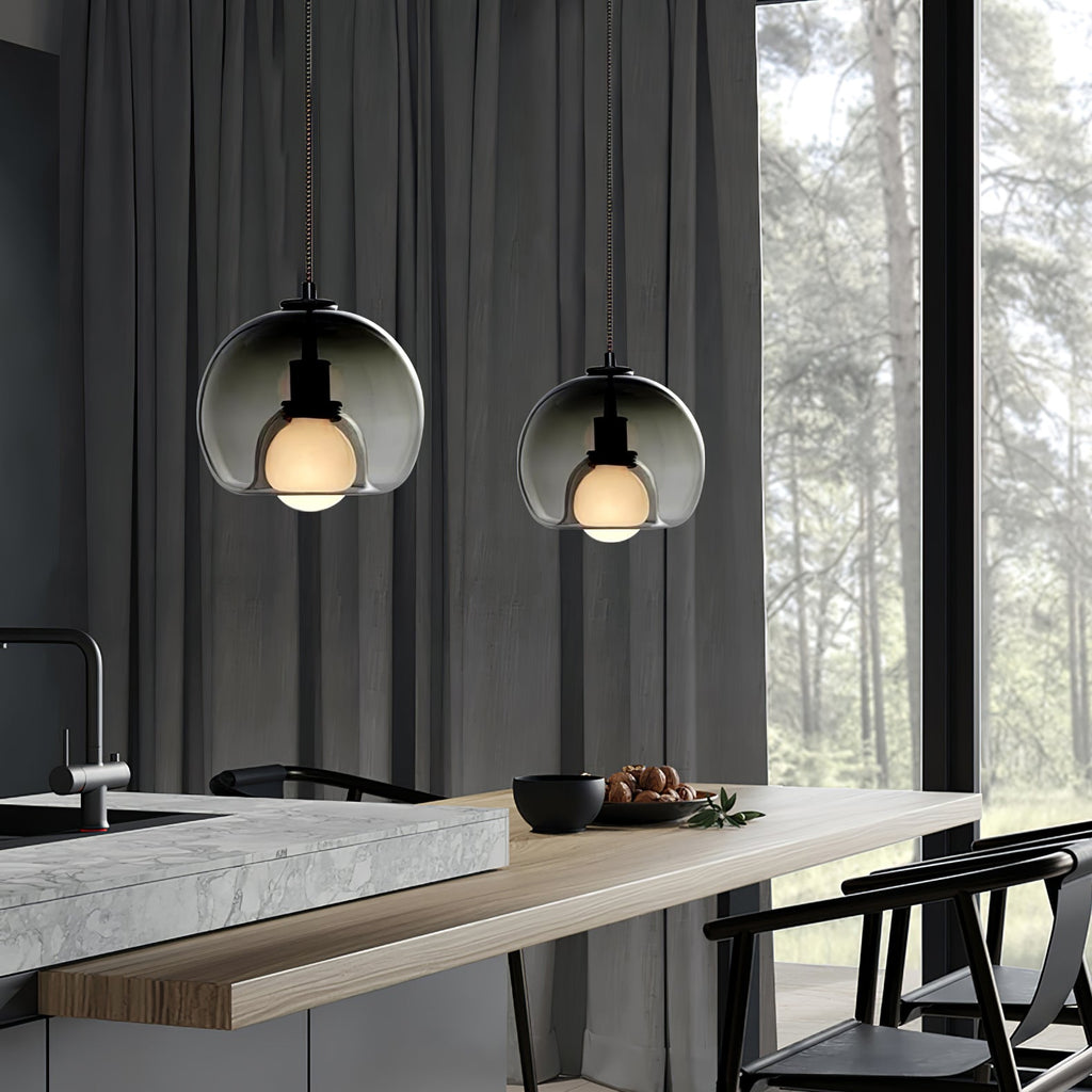 Eres Inverted Orb Pendant Light, 25cm Diameter