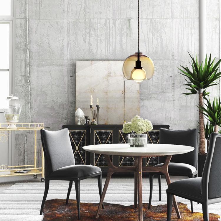 Eres Inverted Orb Pendant Light, 25cm Diameter
