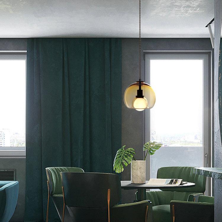 Eres Inverted Orb Pendant Light, 25cm Diameter