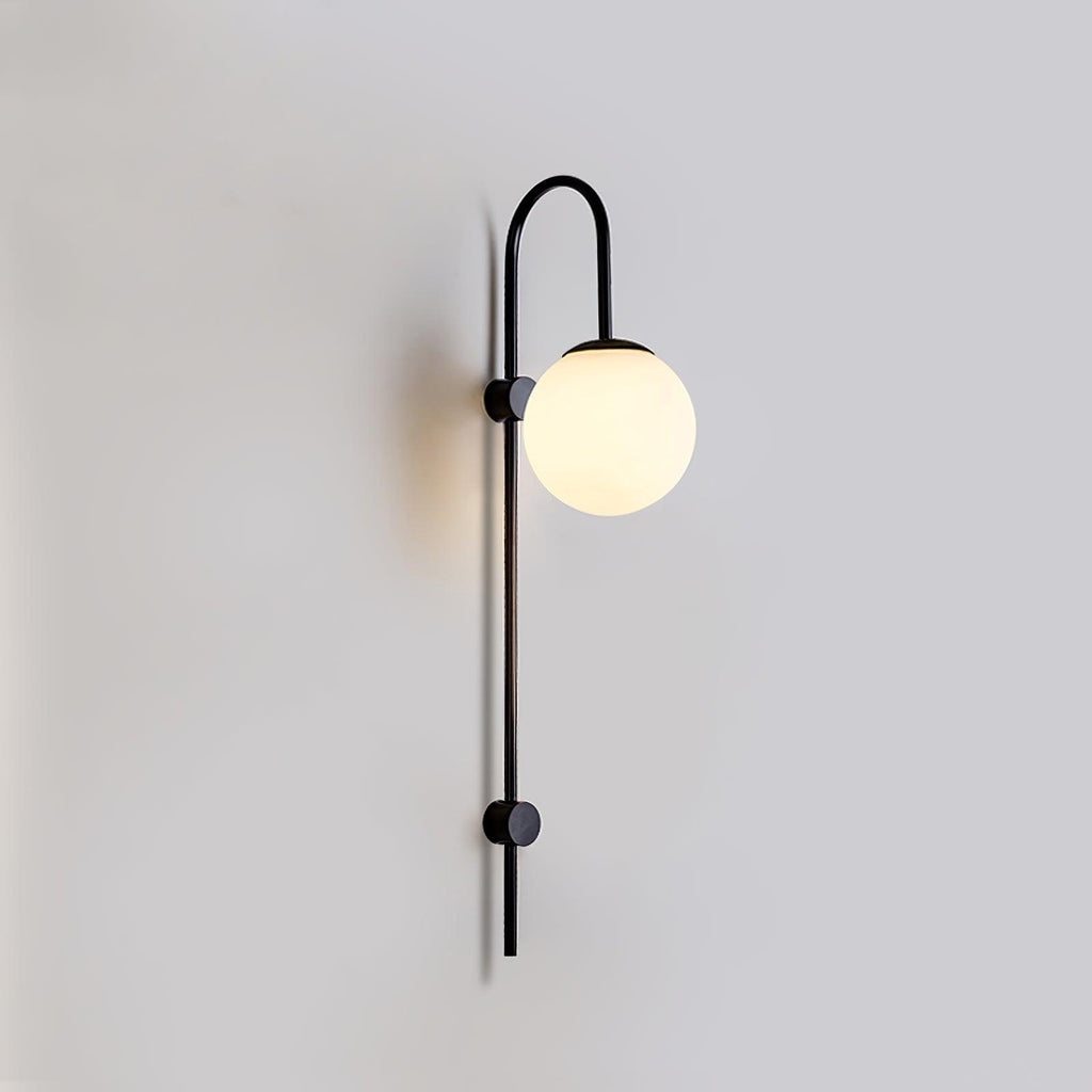 Cavelir hochwertige nordische Glas-Wandleuchte – Ø25cm Durchmesser, 78cm Höhe, E26-Fassung