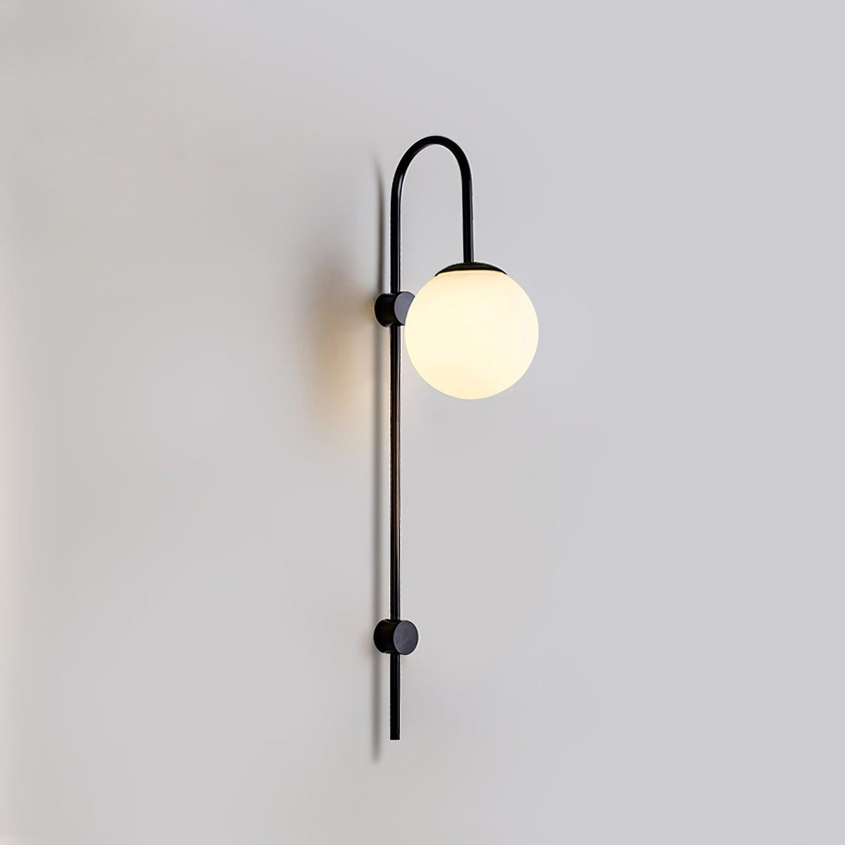 Cavelir hochwertige nordische Glas-Wandleuchte – Ø25cm Durchmesser, 78cm Höhe, E26-Fassung