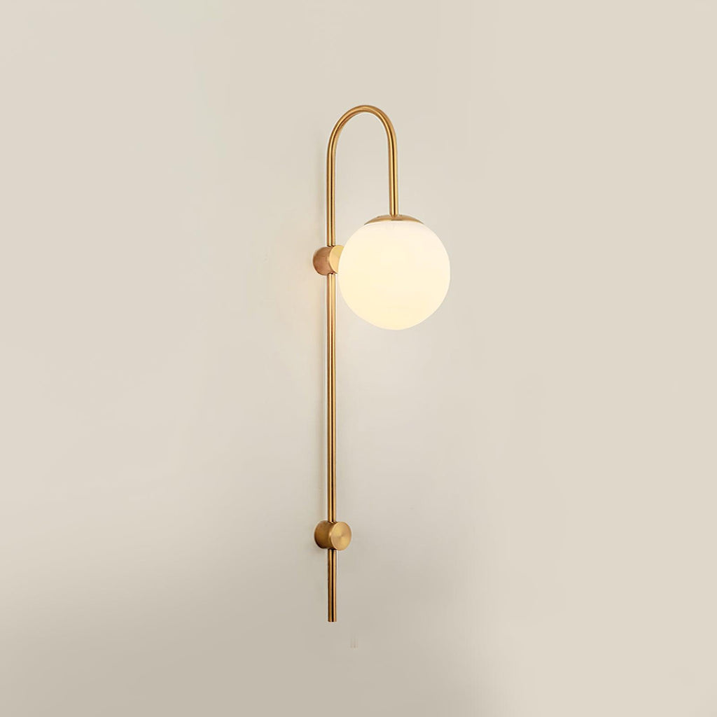 Cavelir hochwertige nordische Glas-Wandleuchte – Ø25cm Durchmesser, 78cm Höhe, E26-Fassung