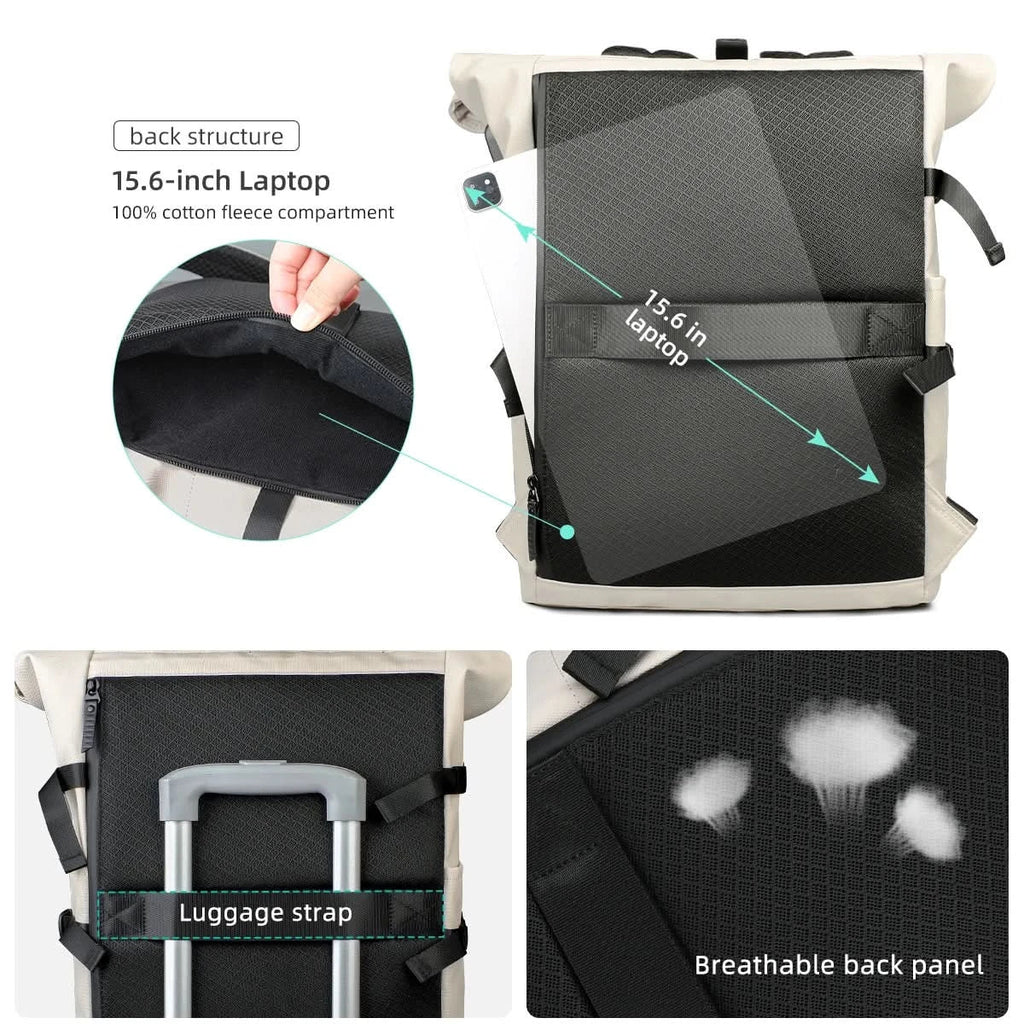 Mochila enrollable y expandible AeroTrail con compartimento para portátil para quienes se desplazan a diario