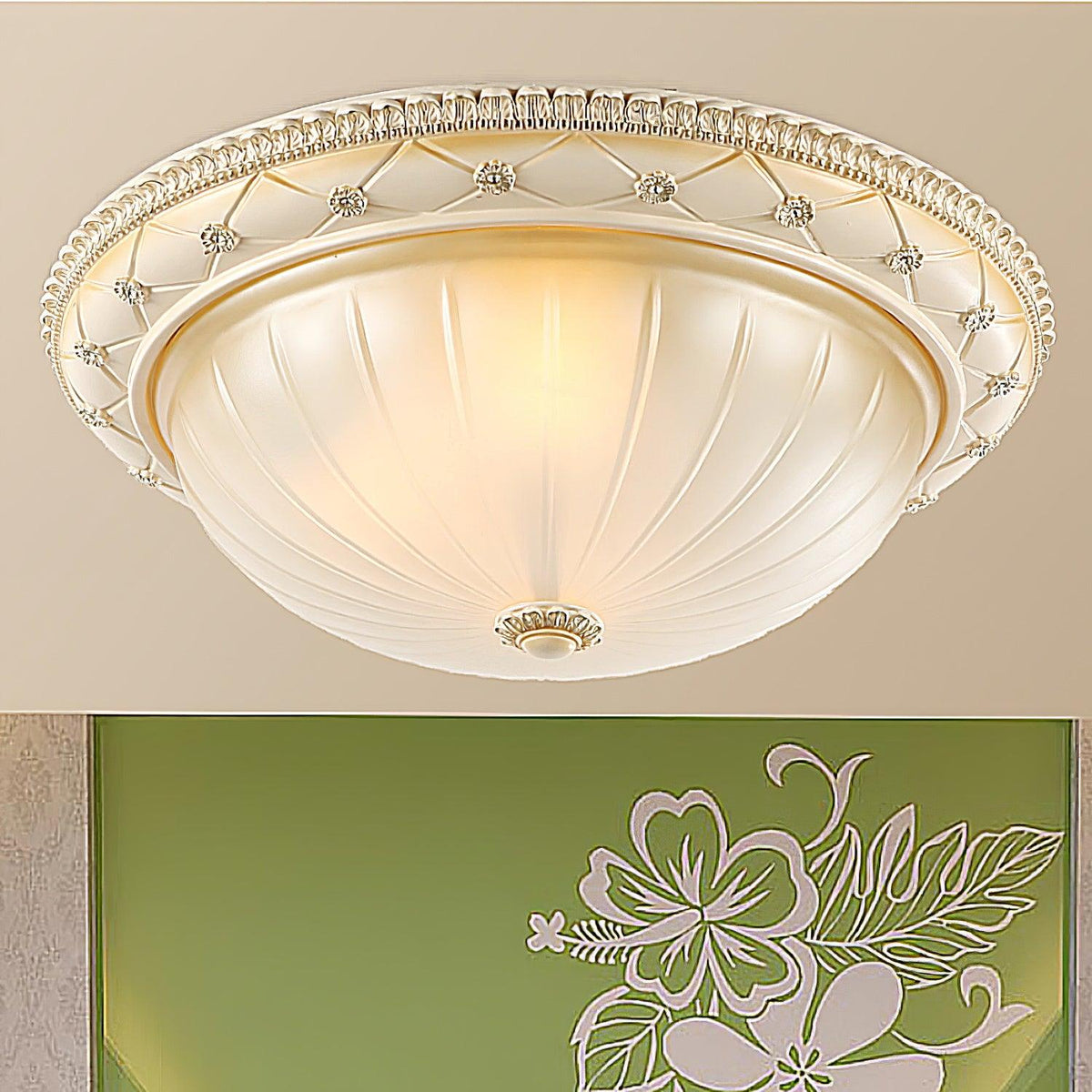 Evtalen elegante Vintage-Deckenleuchte — Kunstharz & Glas, integrierte LED, 3000K-6000K