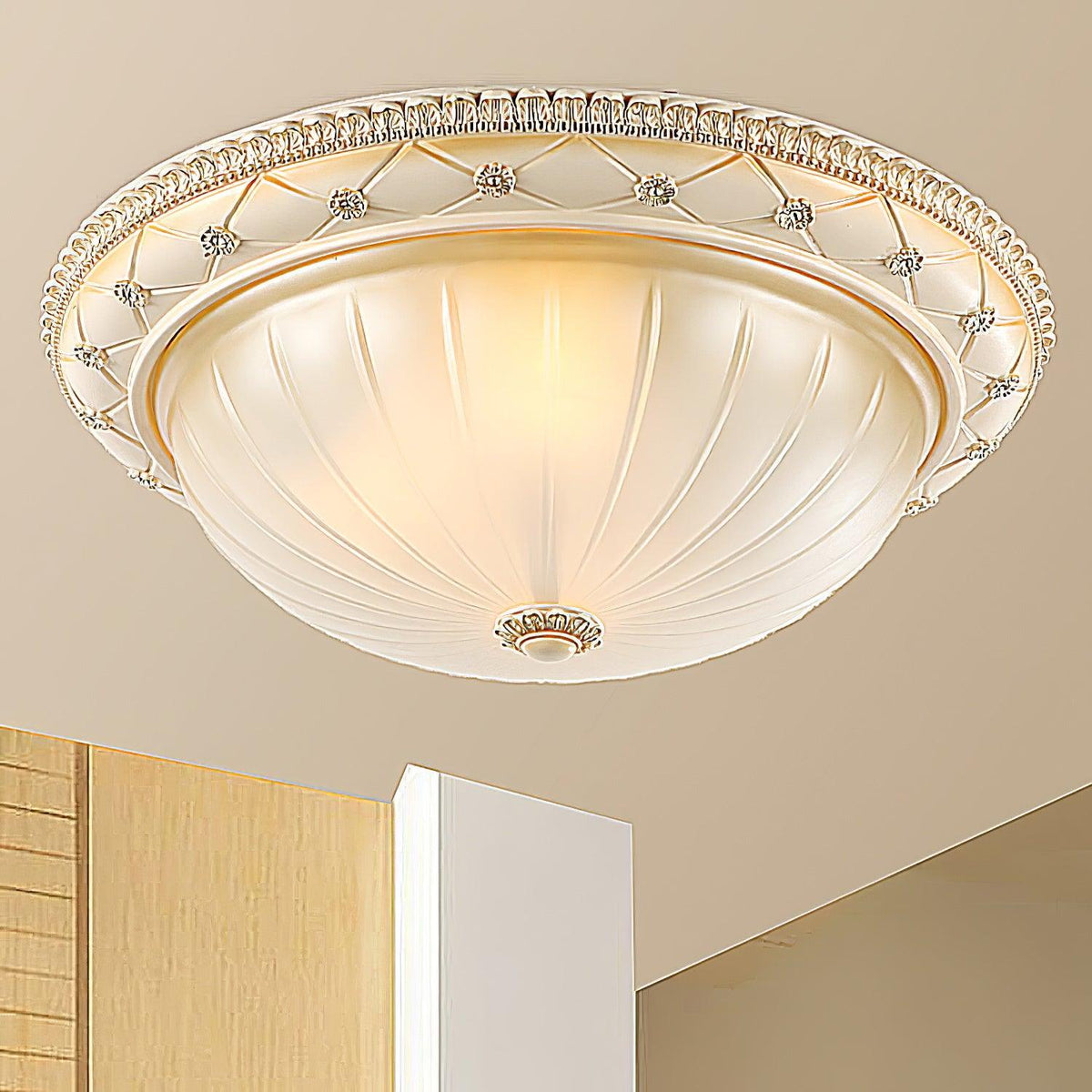 Evtalen elegante Vintage-Deckenleuchte — Kunstharz & Glas, integrierte LED, 3000K-6000K