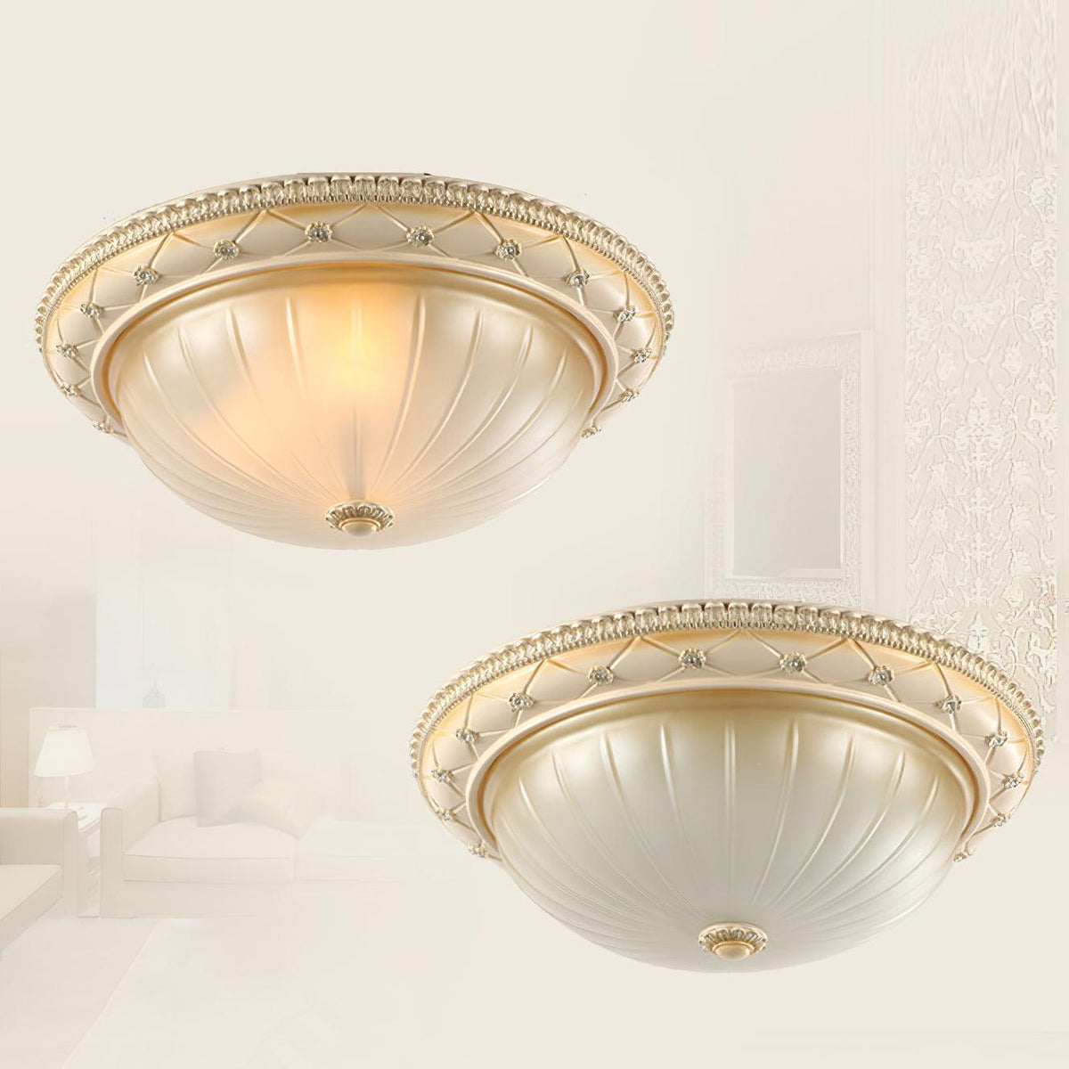 Evtalen elegante Vintage-Deckenleuchte — Kunstharz & Glas, integrierte LED, 3000K-6000K