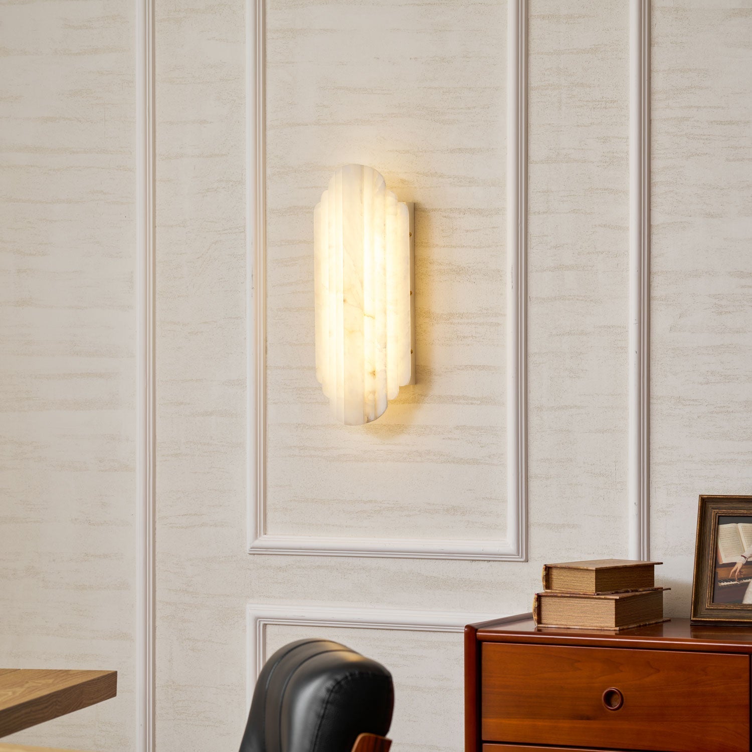Nástěnné svítidlo Estelle Stacked Alabaster