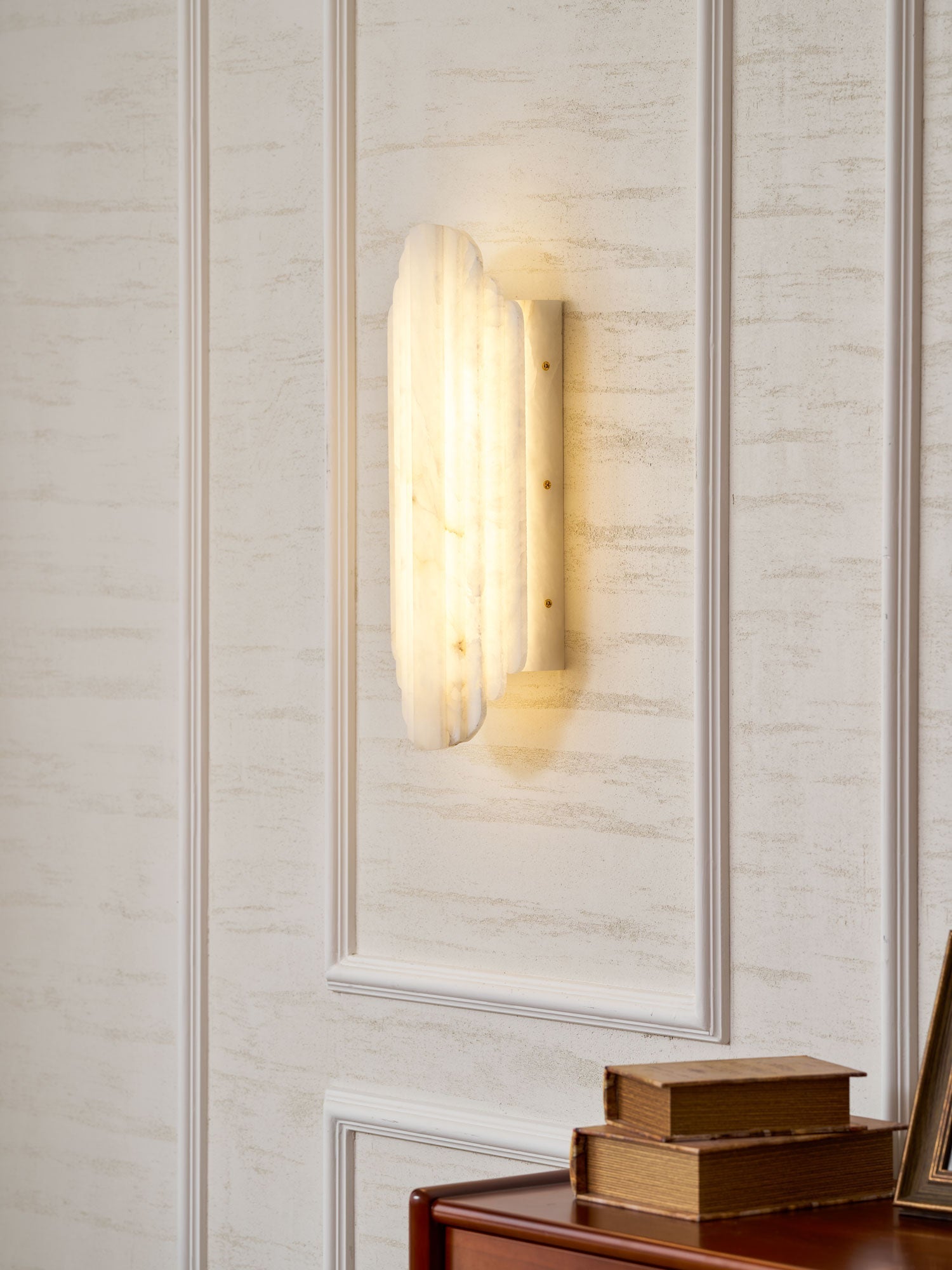 Nástěnné svítidlo Estelle Stacked Alabaster