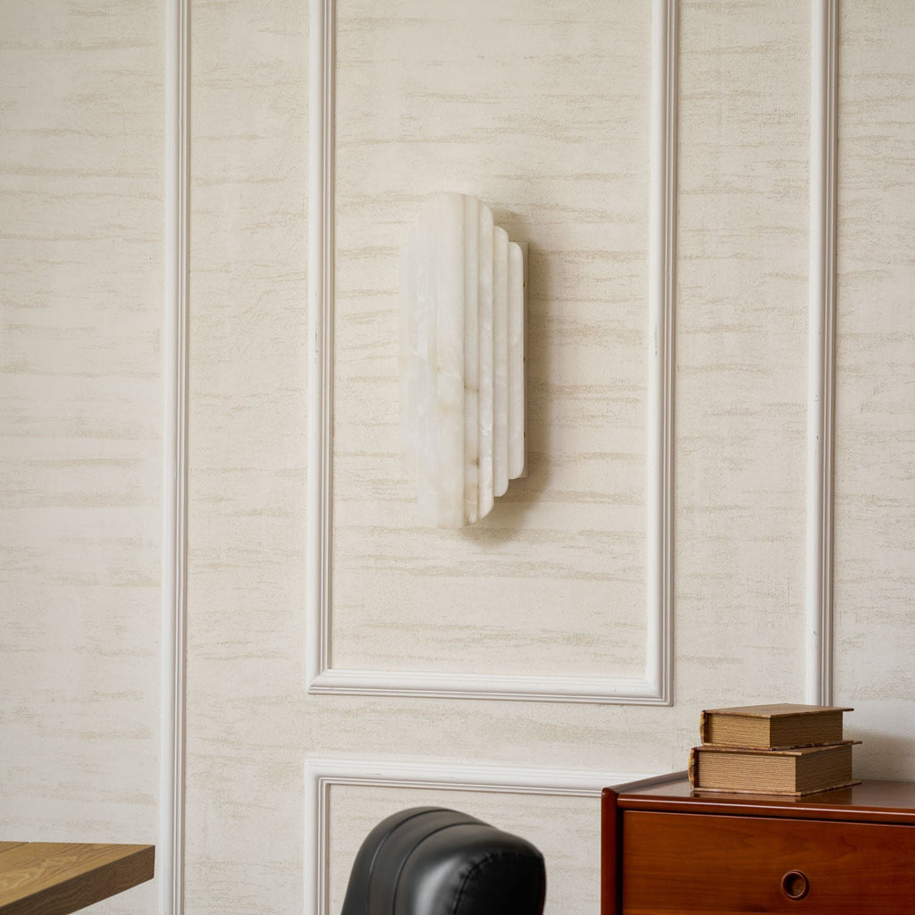 Nástěnné svítidlo Estelle Stacked Alabaster