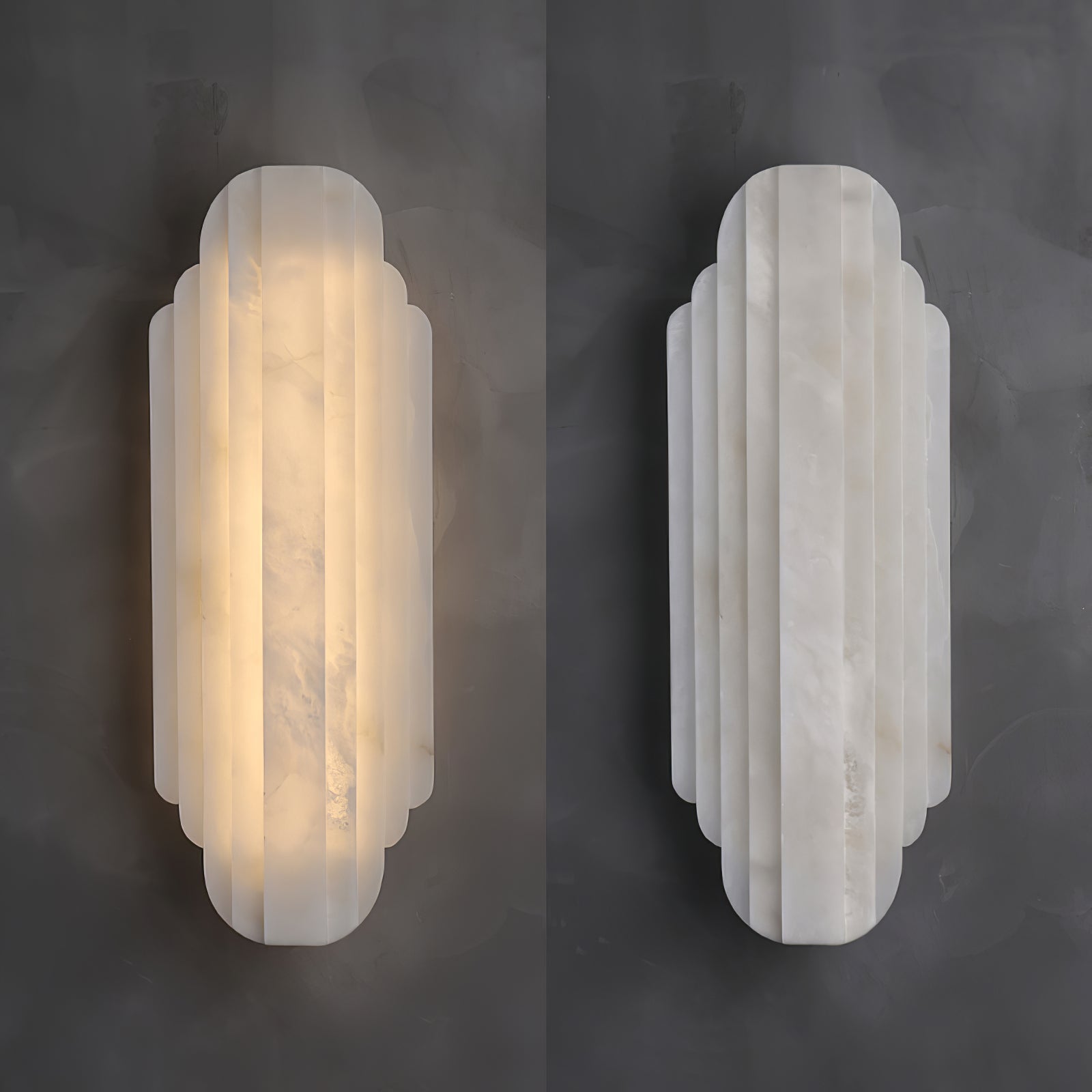 Nástěnné svítidlo Estelle Stacked Alabaster