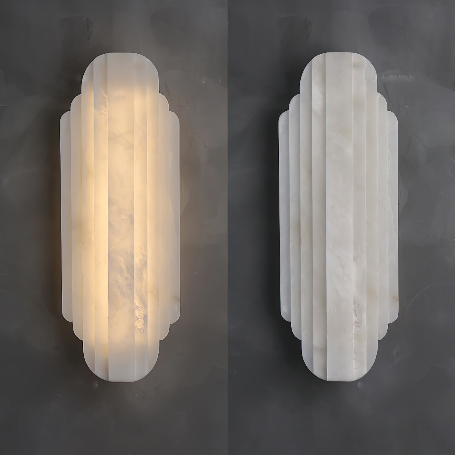 Nástěnné svítidlo Estelle Stacked Alabaster