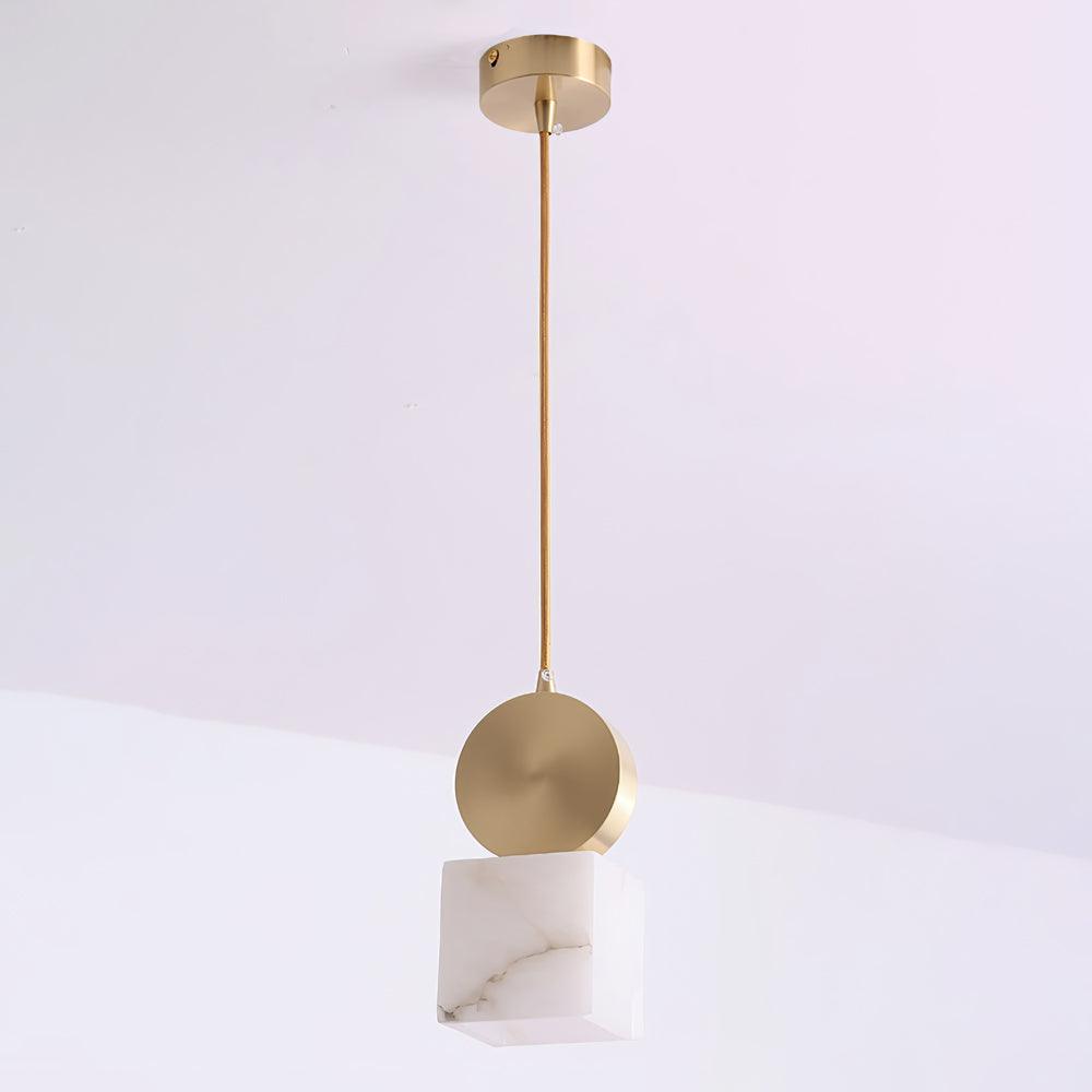 Lyrindis Cylinder Alabaster Pendant Light – 12cm Diameter, G9 Bulb Base