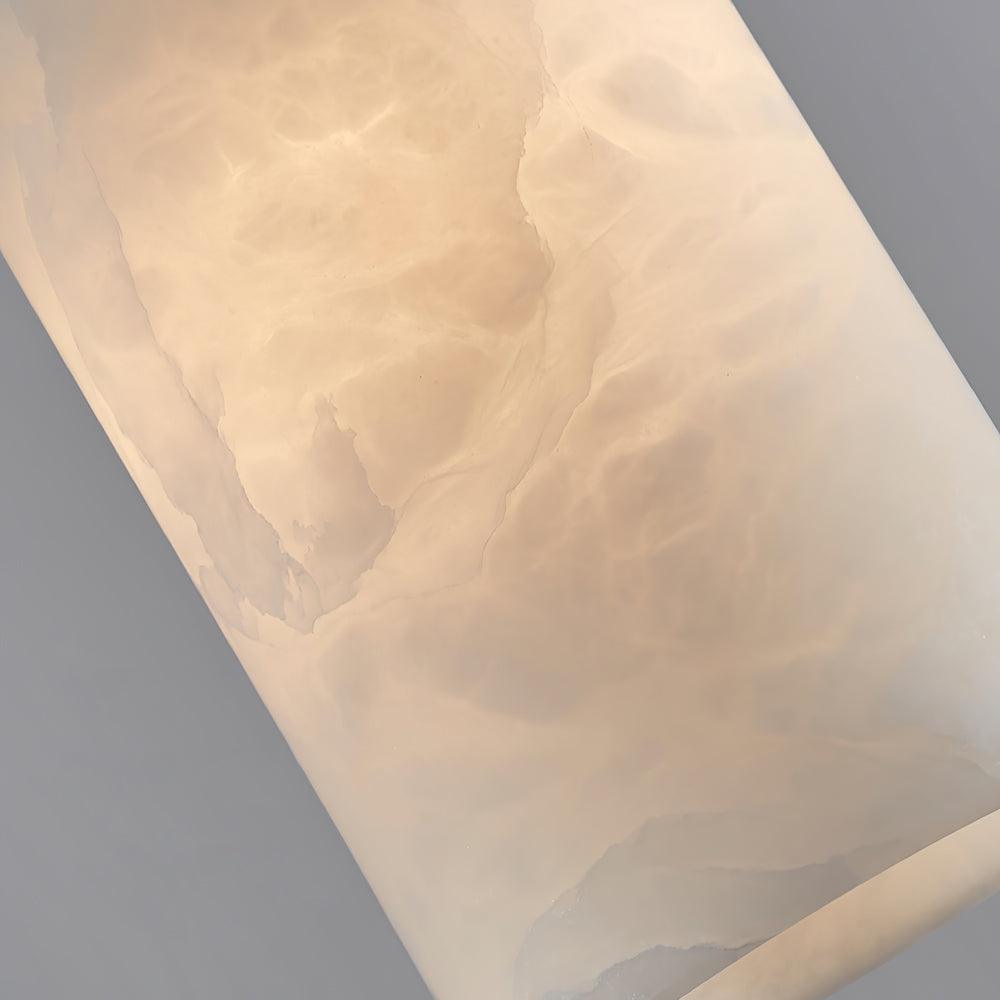 Lyrindis Cylinder Alabaster Pendant Light – 12cm Diameter, G9 Bulb Base