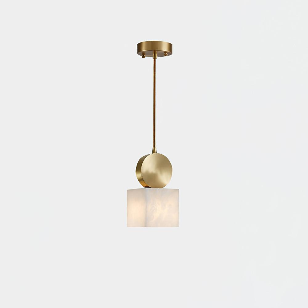 Lyrindis Cylinder Alabaster Pendant Light – 12cm Diameter, G9 Bulb Base