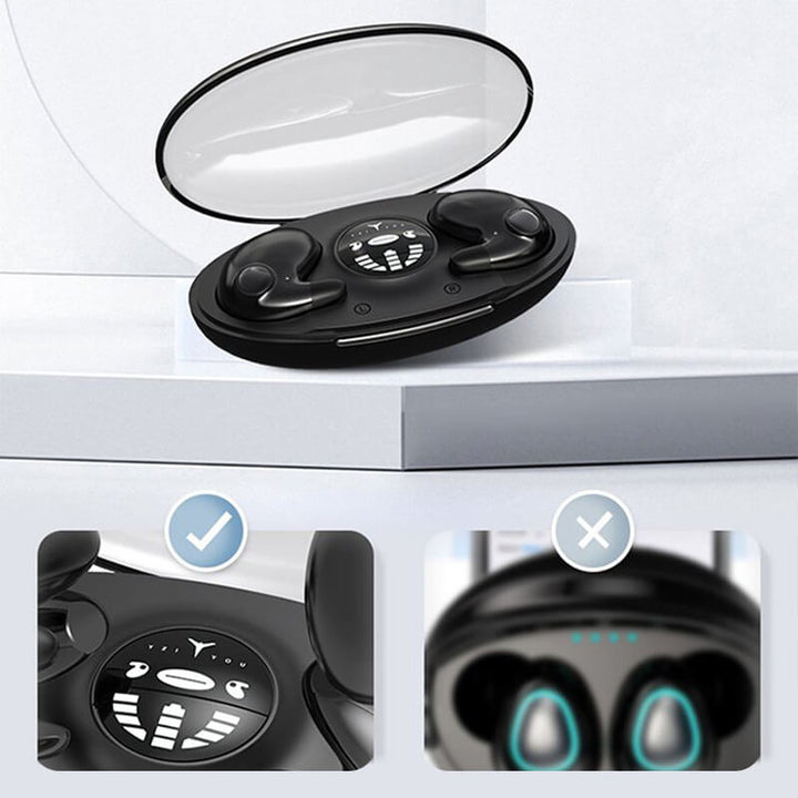 Láthatatlan Bluetooth alvó fülhallgatók IPX5 vízállósággal a kényelmes alváshoz