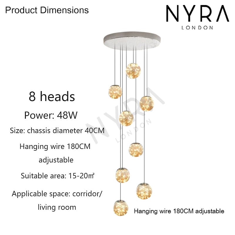 Luster Bella staklena kugla