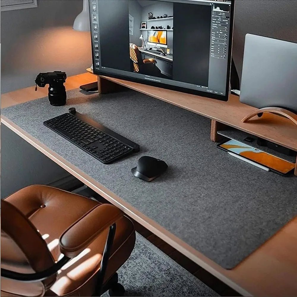 Aurora Felt Desk Pad For Home Office Smooth Writing Surface Protection