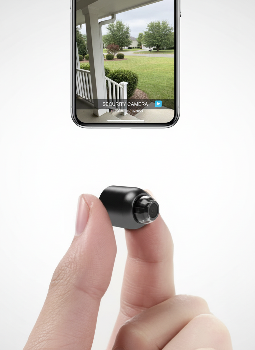 Mini WiFi beveiligingscamera met nachtzicht HD voor bewaking van huis, kinderen en huisdieren