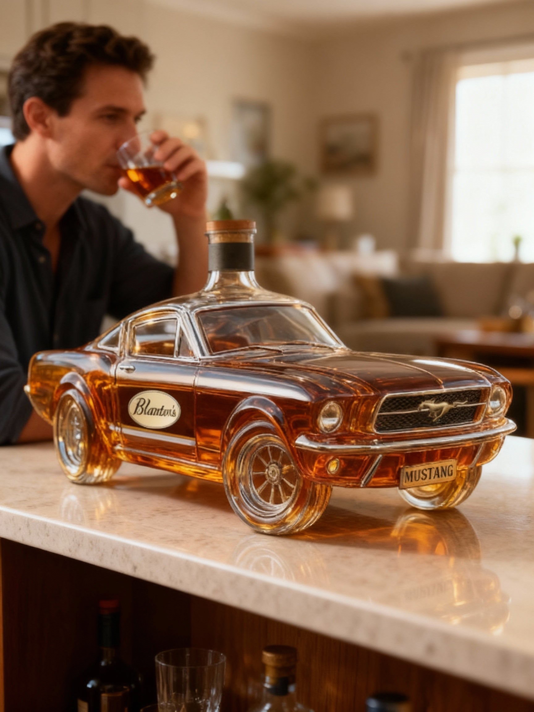 NexaGlass Mustang Bilformet Whiskeykaraffel til Hjemmebaren