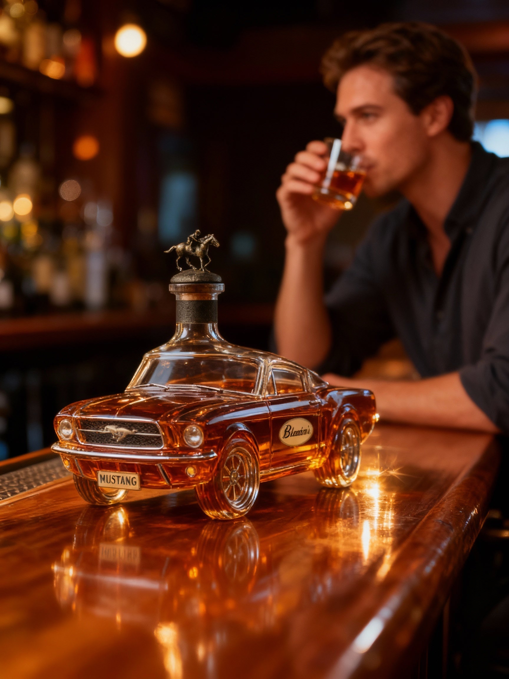 NexaGlass Mustang Bilformet Whiskeykaraffel til Hjemmebaren