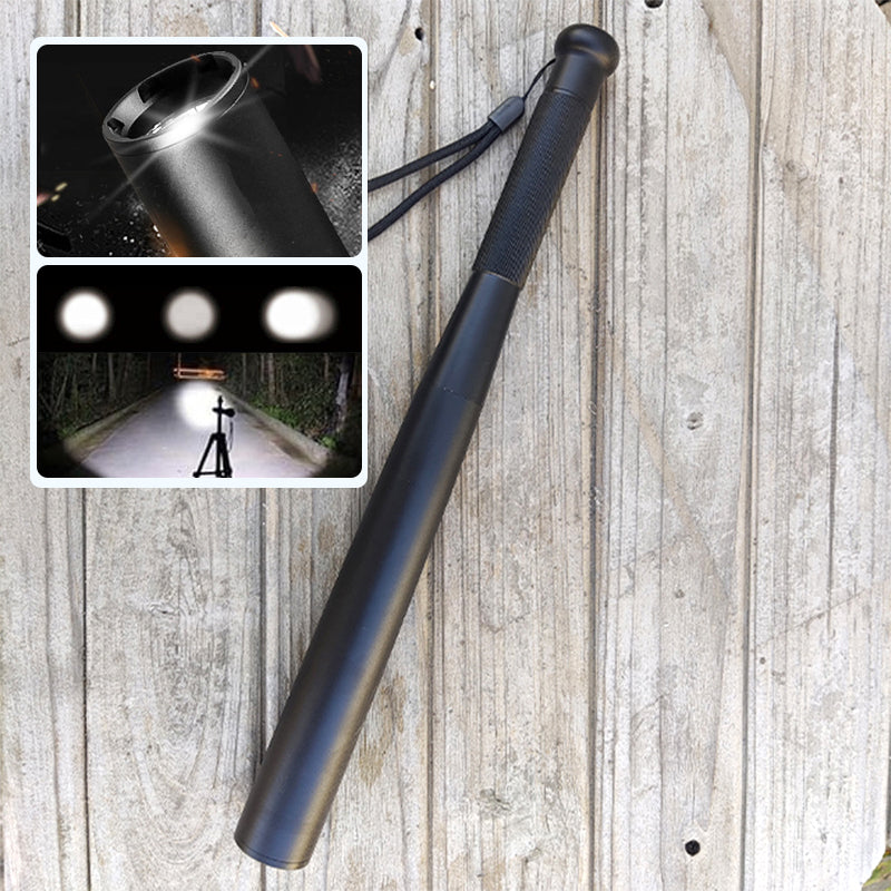 GlowBat Baseball Bat Shaped LED Flashlight With Three Lighting Modes Emergency Use