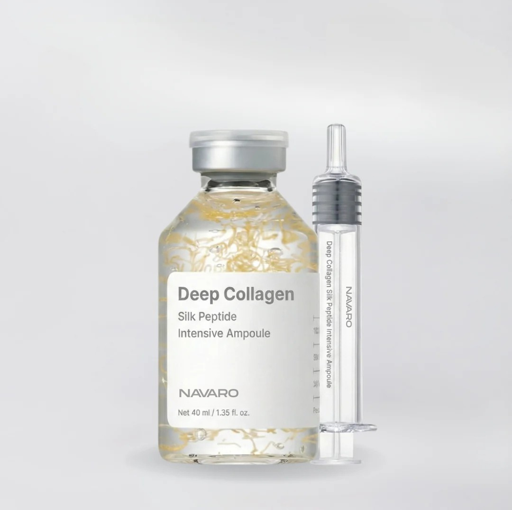 Kollagénpeptid-ampulla arcra – selyempeptid-szálak, niacinamid és hialuronát
