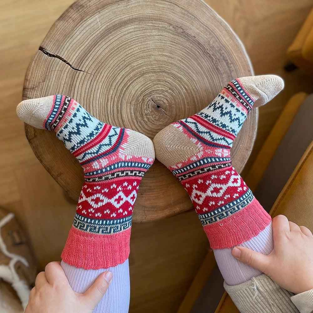 Suéter de punto de lana y algodón nórdico Nordloom con motivos escandinavos, calidez unisex