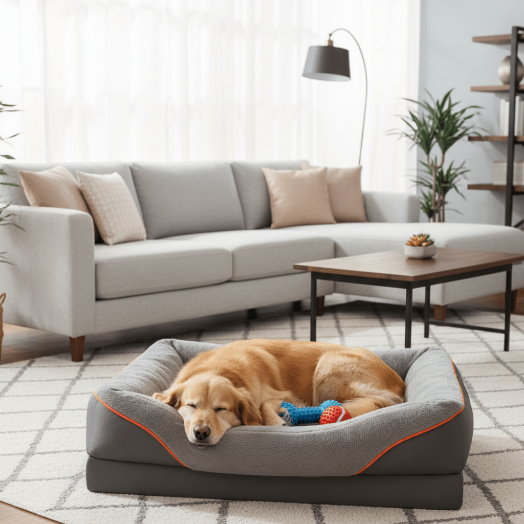 NovaPaws シニア犬向け防水カバー付きプレミアム整形外科用メモリーフォーム・ドッグベッド