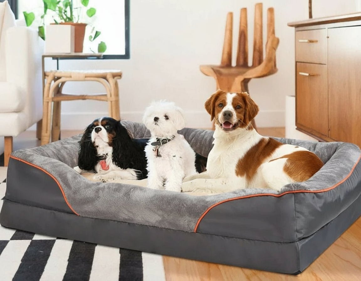 NovaPaws シニア犬向け防水カバー付きプレミアム整形外科用メモリーフォーム・ドッグベッド