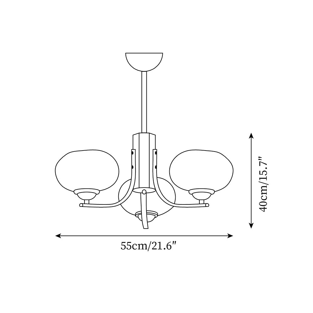 Auralyn 6 灯琥珀色玻璃球形吊灯 — 直径 75cm 吸顶灯