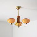 Auralyn 6 灯琥珀色玻璃球形吊灯 — 直径 75cm 吸顶灯