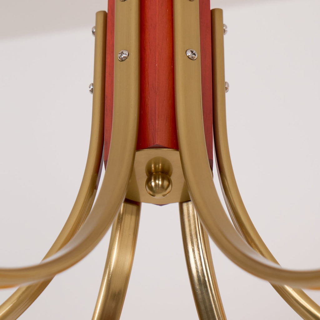 Auralyn 6 灯琥珀色玻璃球形吊灯 — 直径 75cm 吸顶灯