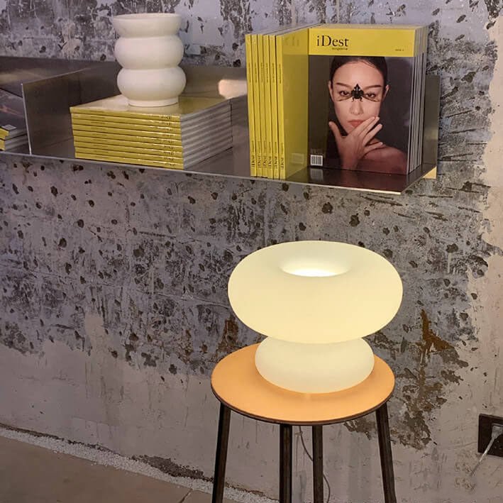 Kirrea Frostade Glas Svamplampa Bord Dansk Modern