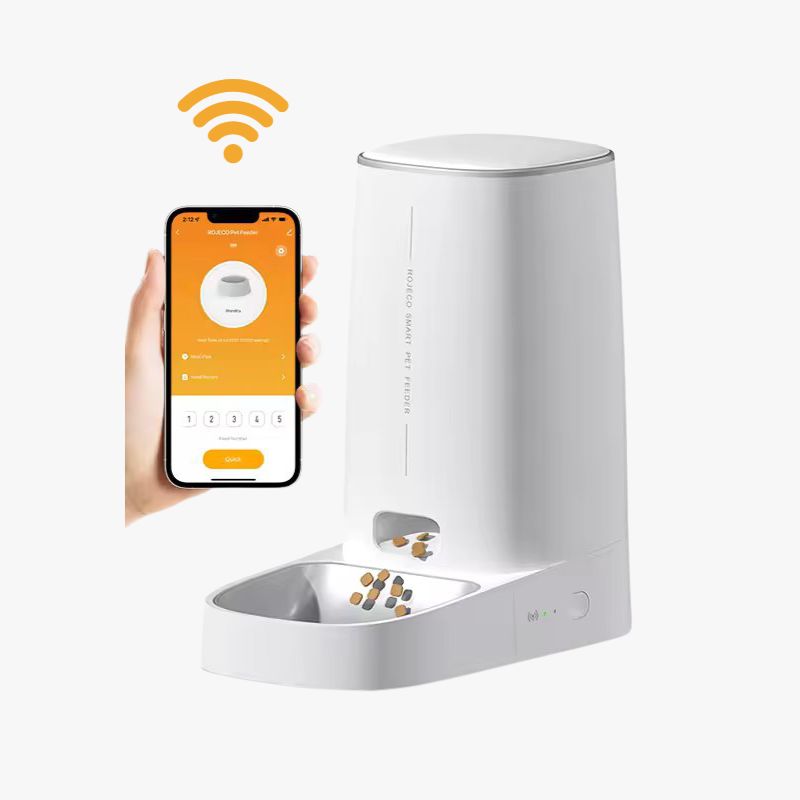 Intelligenter WLAN-Tierfutterautomat 4L mit Edelstahlnapf und App-Steuerung
