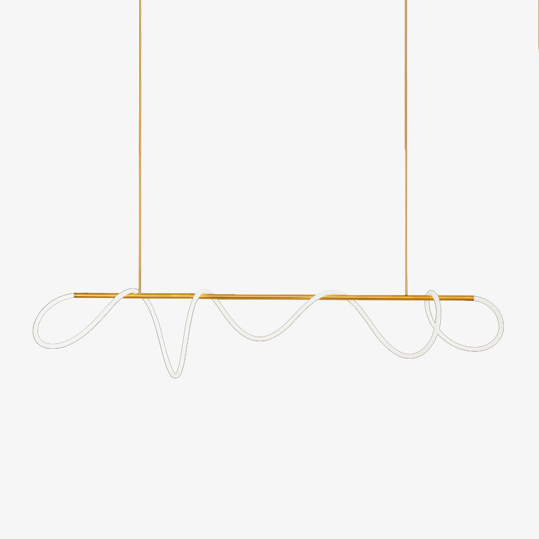 Flexible Linear Curve Chandelier - Vakkerlight