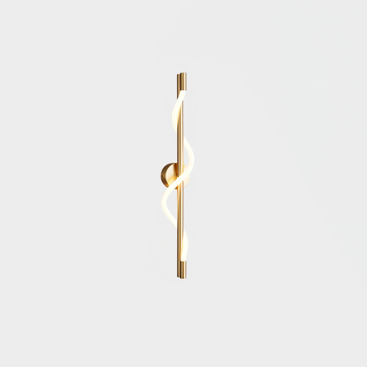 Flexible Linear Curve Wall Lamp — Helical Shape, Warm Diffused Light