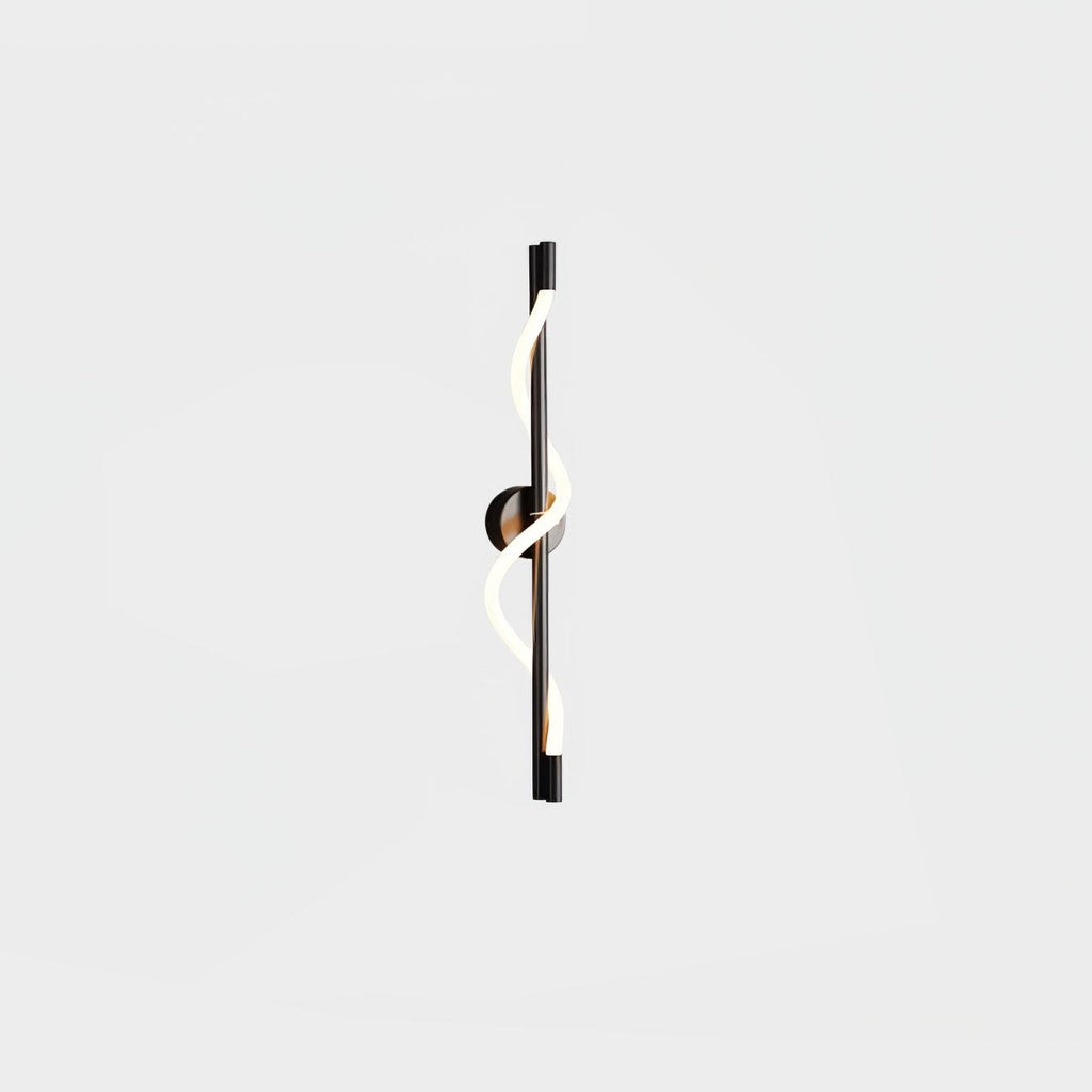 Flexible Linear Curve Wall Lamp — Helical Shape, Warm Diffused Light